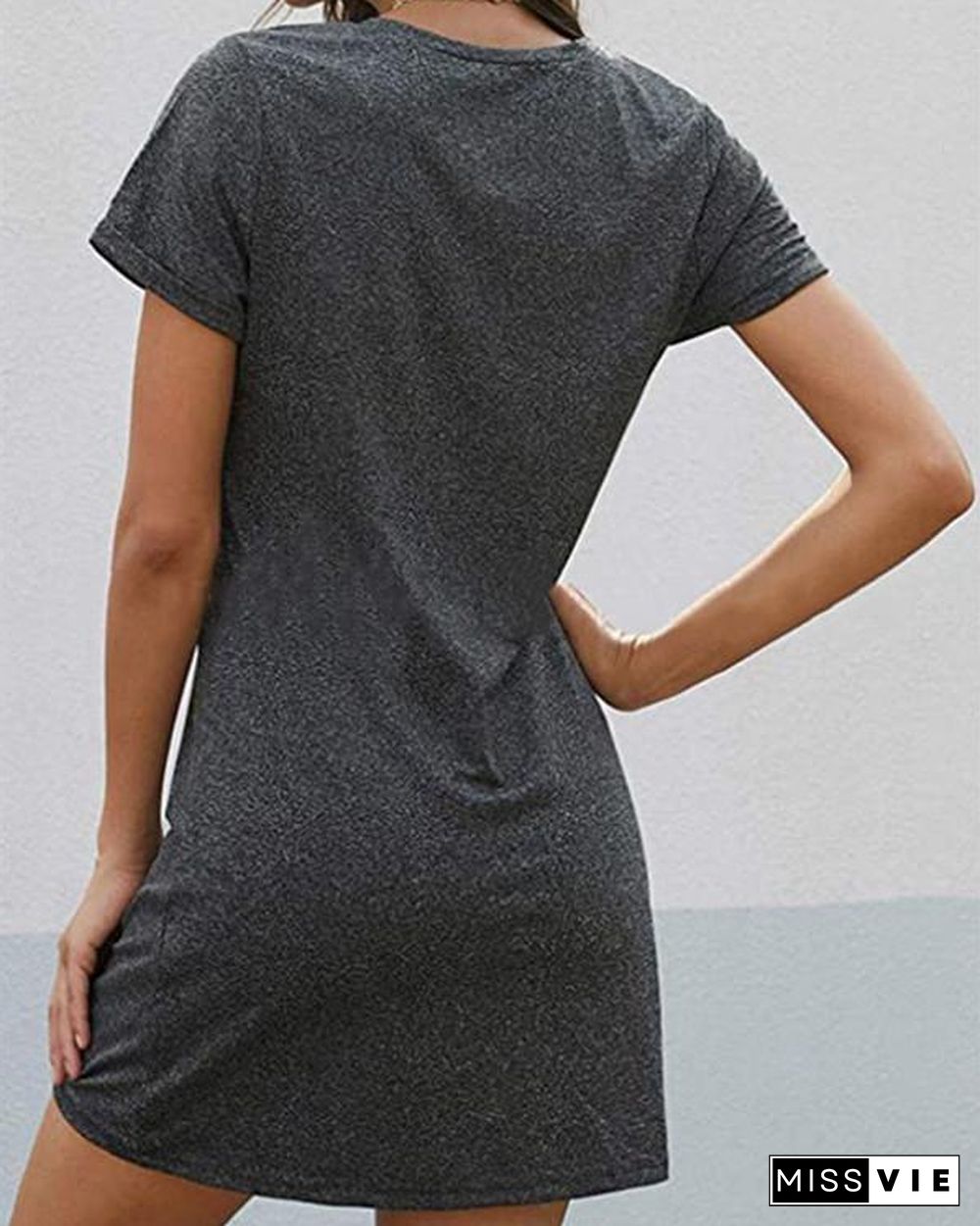 Space Dye Twist Hem Tee Dress