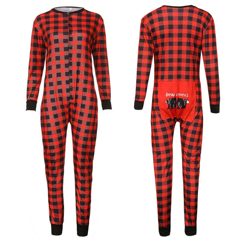 Plaid Home Pajamas Onesuit