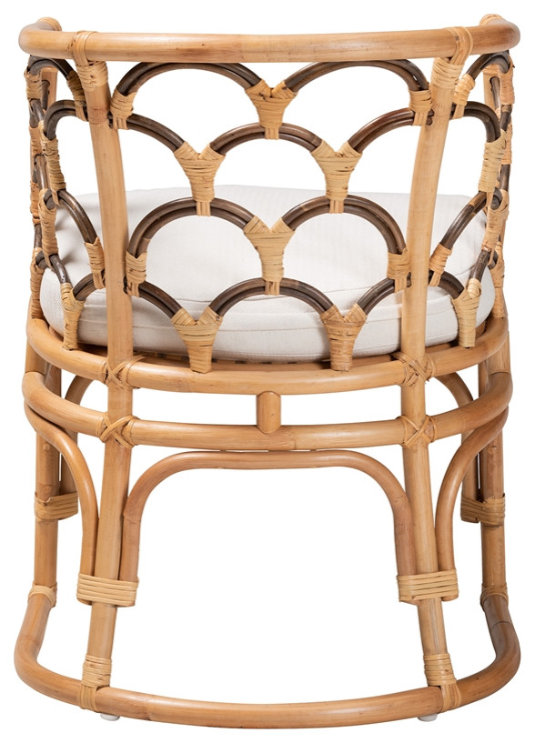 Modern Bohemian Natural Brown Rattan Armchair   Tropical   Armchairs And Accent Chairs   by Imtinanz  LLC  Houzz