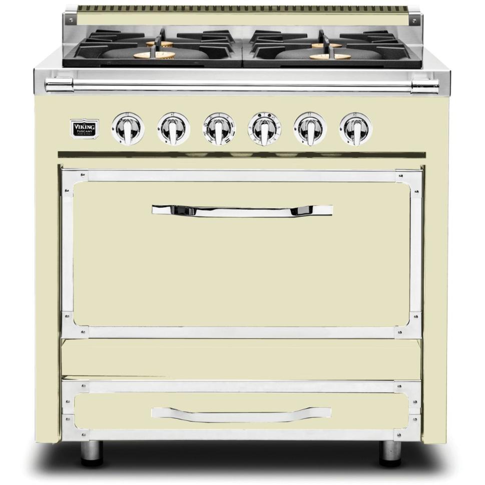 Viking 36-inch Freestanding Dual Fuel Range with 4 Burners TVDR361-4BVC