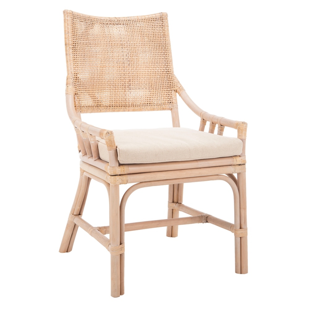 SAFAVIEH Donatella Coastal Rattan Cushion Chair   22\