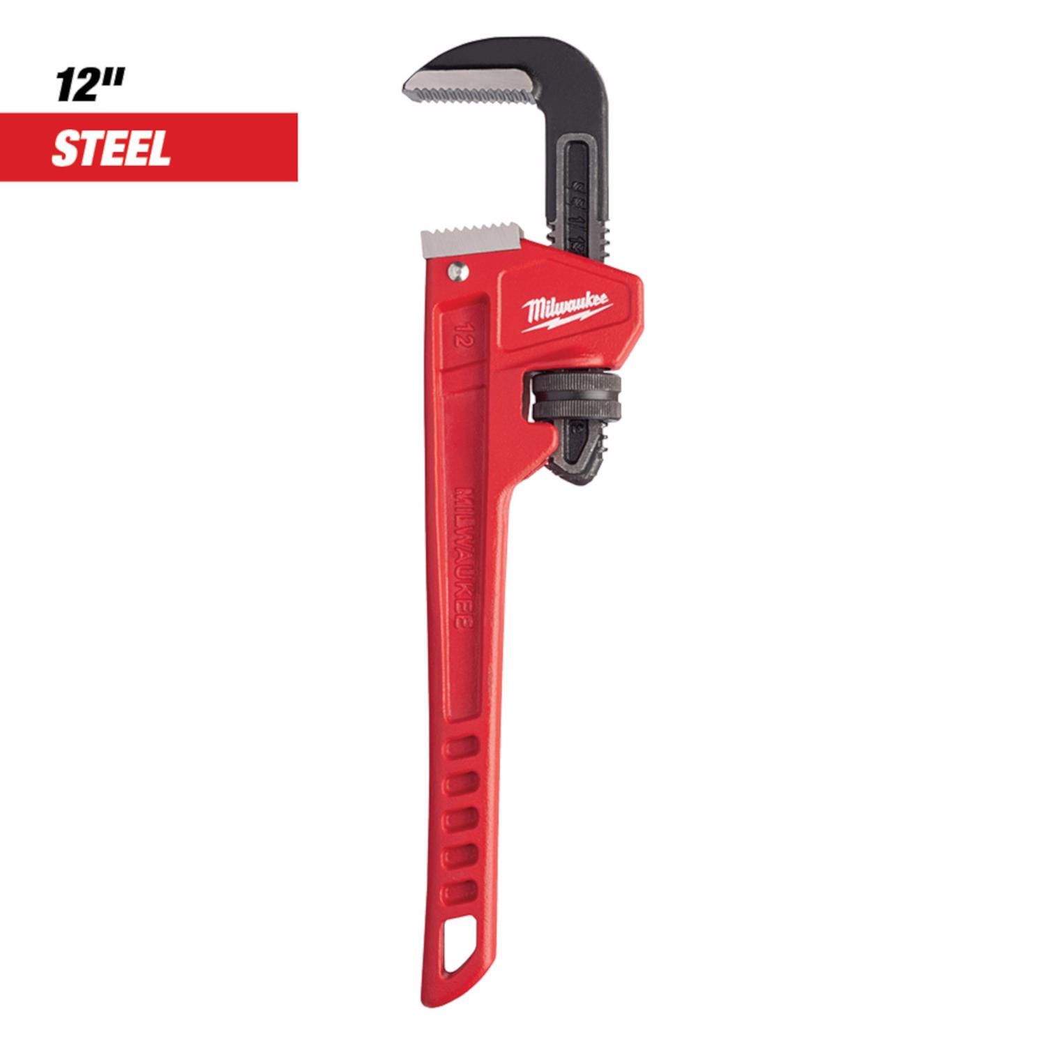 MW 2 in. Pipe Wrench Black/Red 1 pc