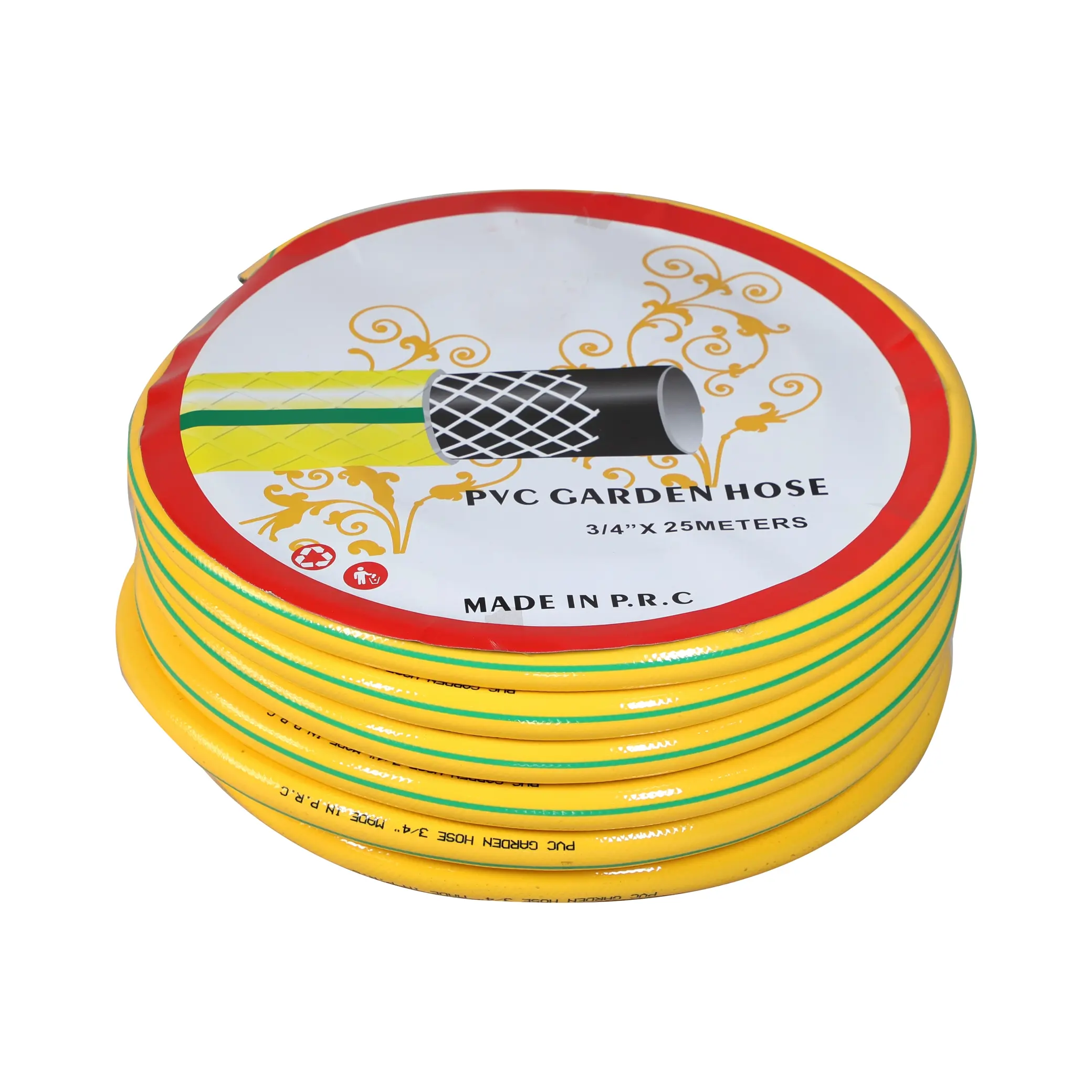 PVC Garden Hose Flexible Water Supply Hose Fiber Braided Reinforced Vinyl Tubing