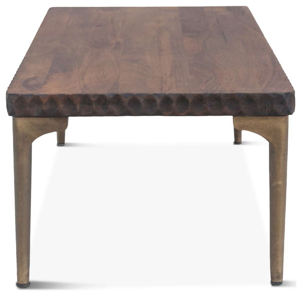 Vallarta 48 quotTwo Tone Mango Wood Coffee Table   Transitional   Coffee Tables   by HedgeApple  Houzz