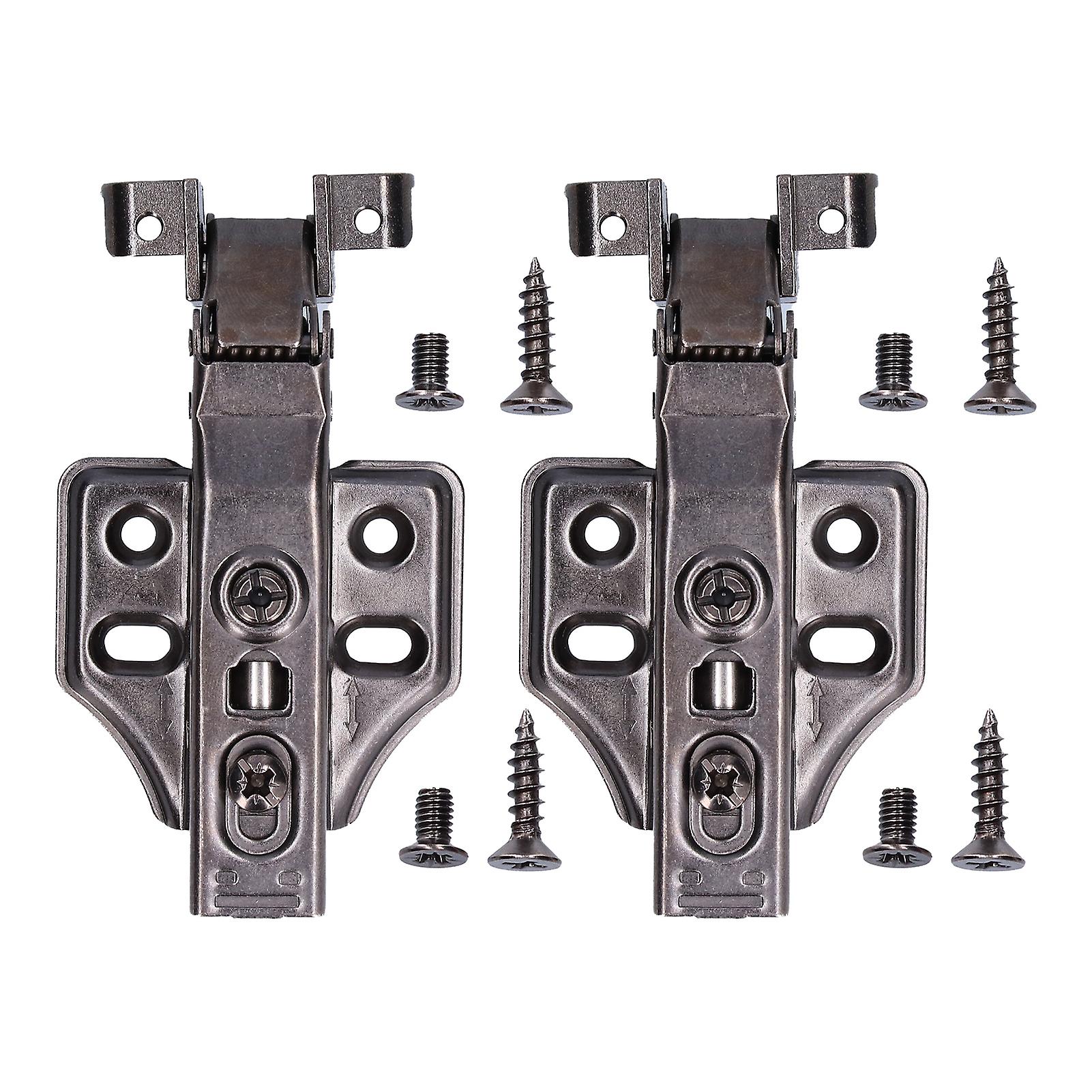 2sets Cabinet Hinges Thick Structure Design Silent Durability Firmness Install Easily 105 Straight Arm Hinge For Home