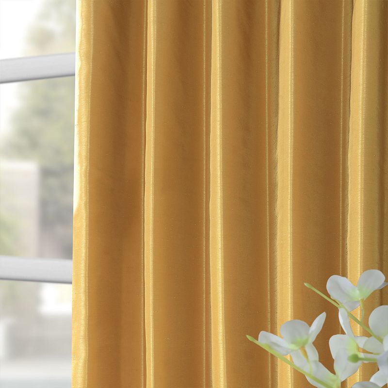 EFF 1-Panel Vintage Textured Faux-Dupioni Silk Window Curtain