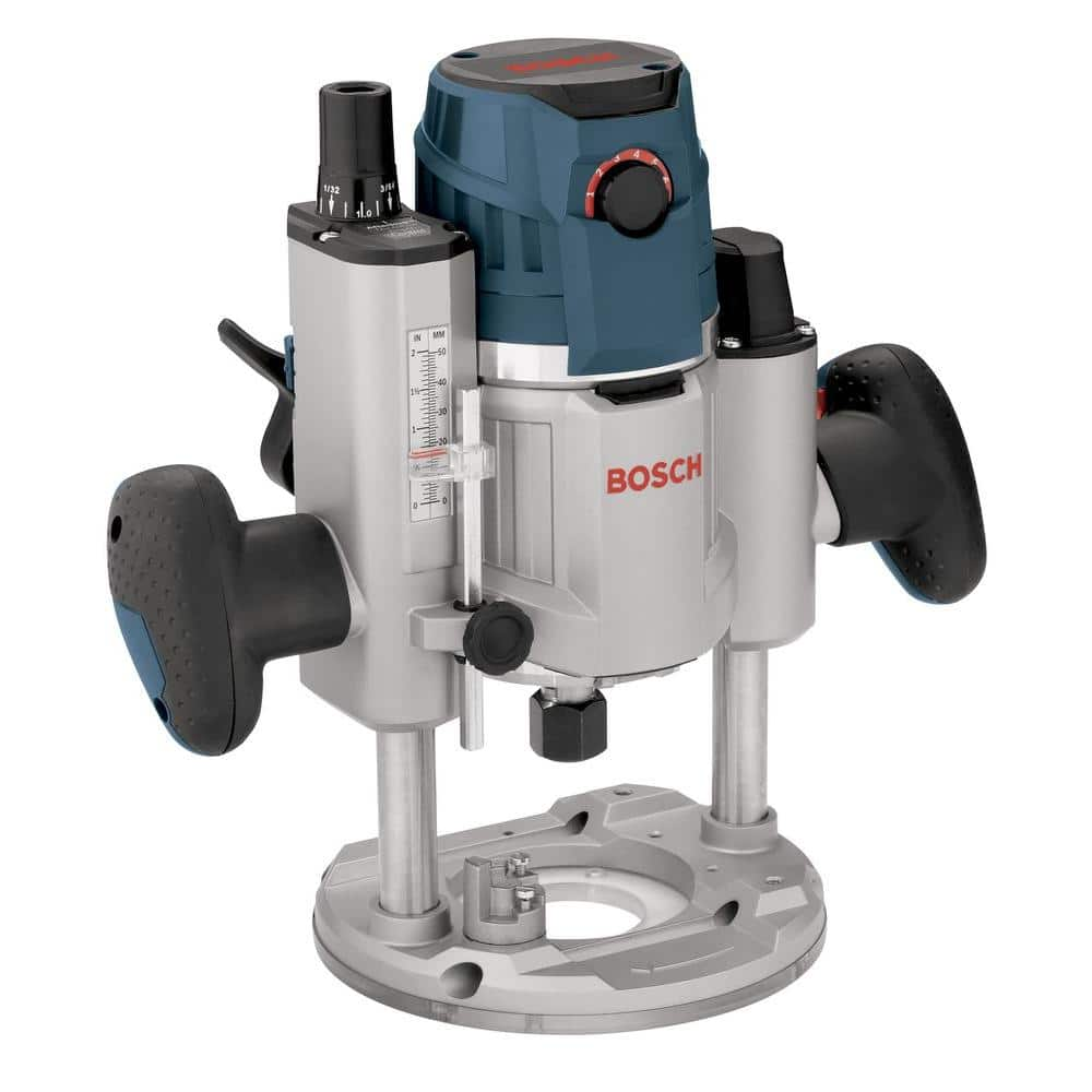 Bosch 15 Amp Corded 2.3 HP Electronic Variable-Speed 3-1/2 in. Plunge-Base Router with LED Light MRP23EVS