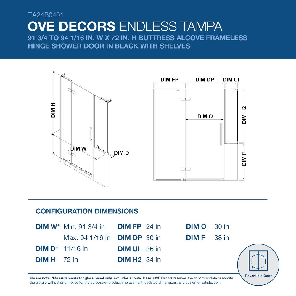 Endless Tampa Buttress 91 3/4 to 94 1/16\