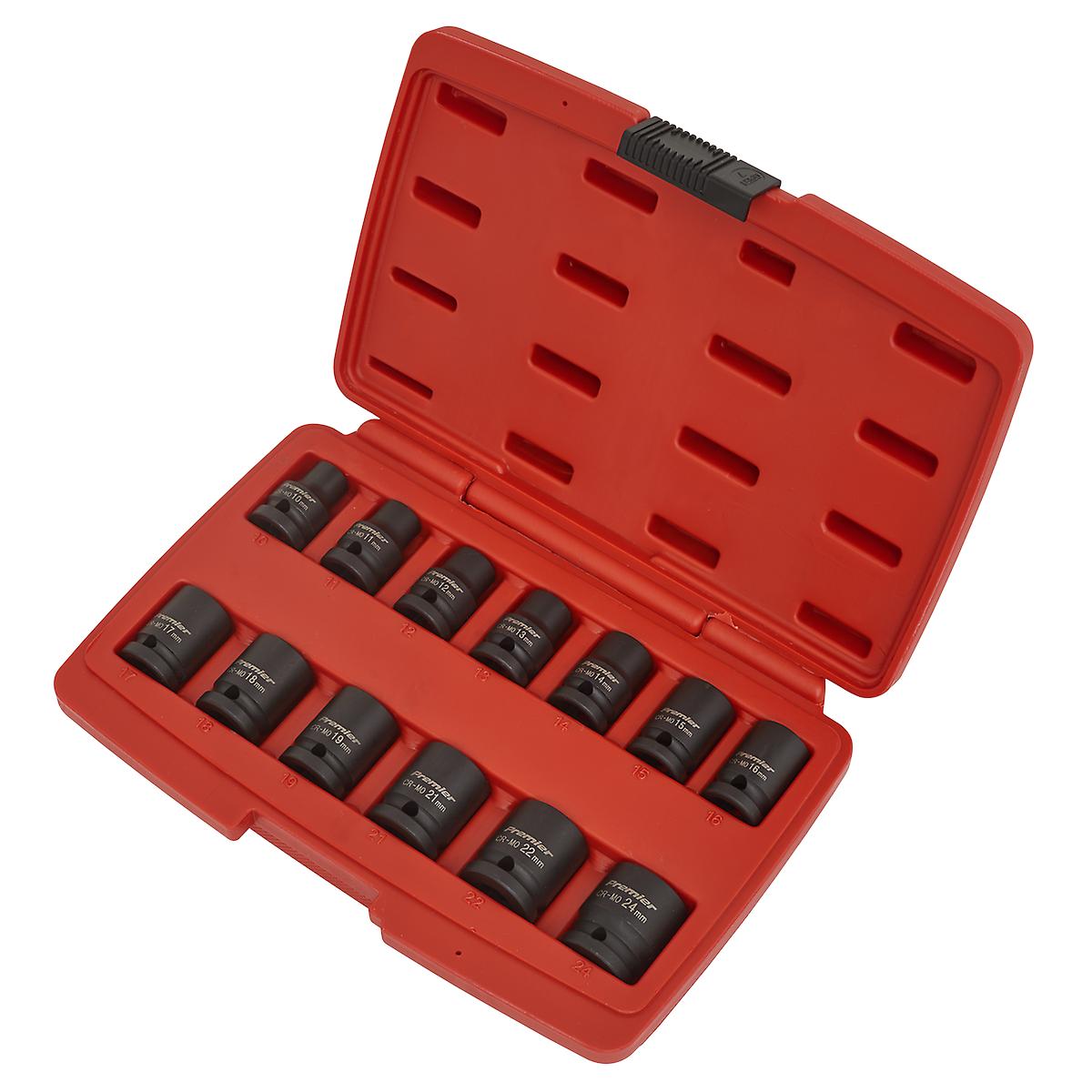 Sealey Ak5614M Impact Socket Set 13Pc 1/2In Sq Drive 12Pt