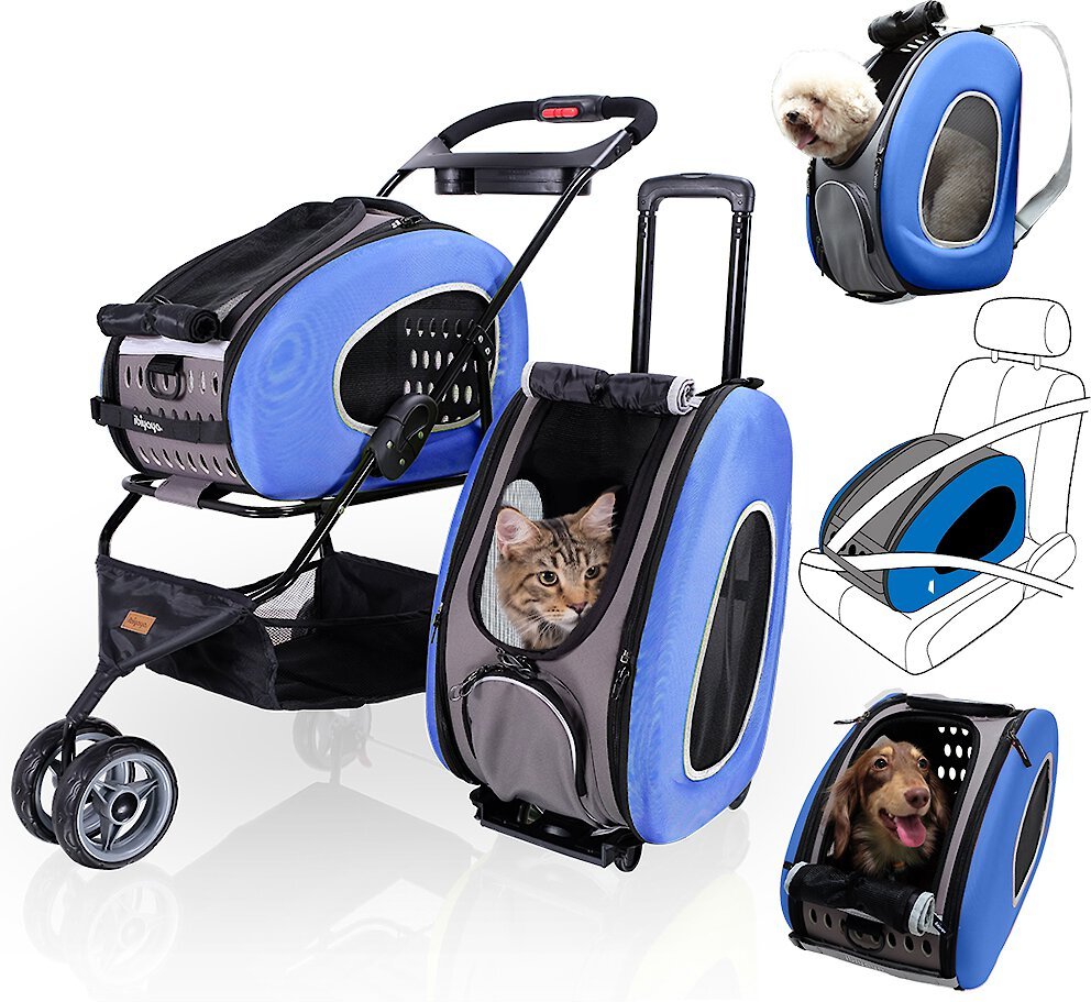 Ibiyaya 5-in-1 Combo EVA Airline-Approved Dog and Cat Carrier and Stroller