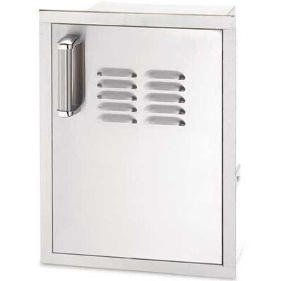 Fire Magic Premium Flush 14-Inch Right-Hinged Soft Close Louvered Single Access Door With Propane Tank Storage