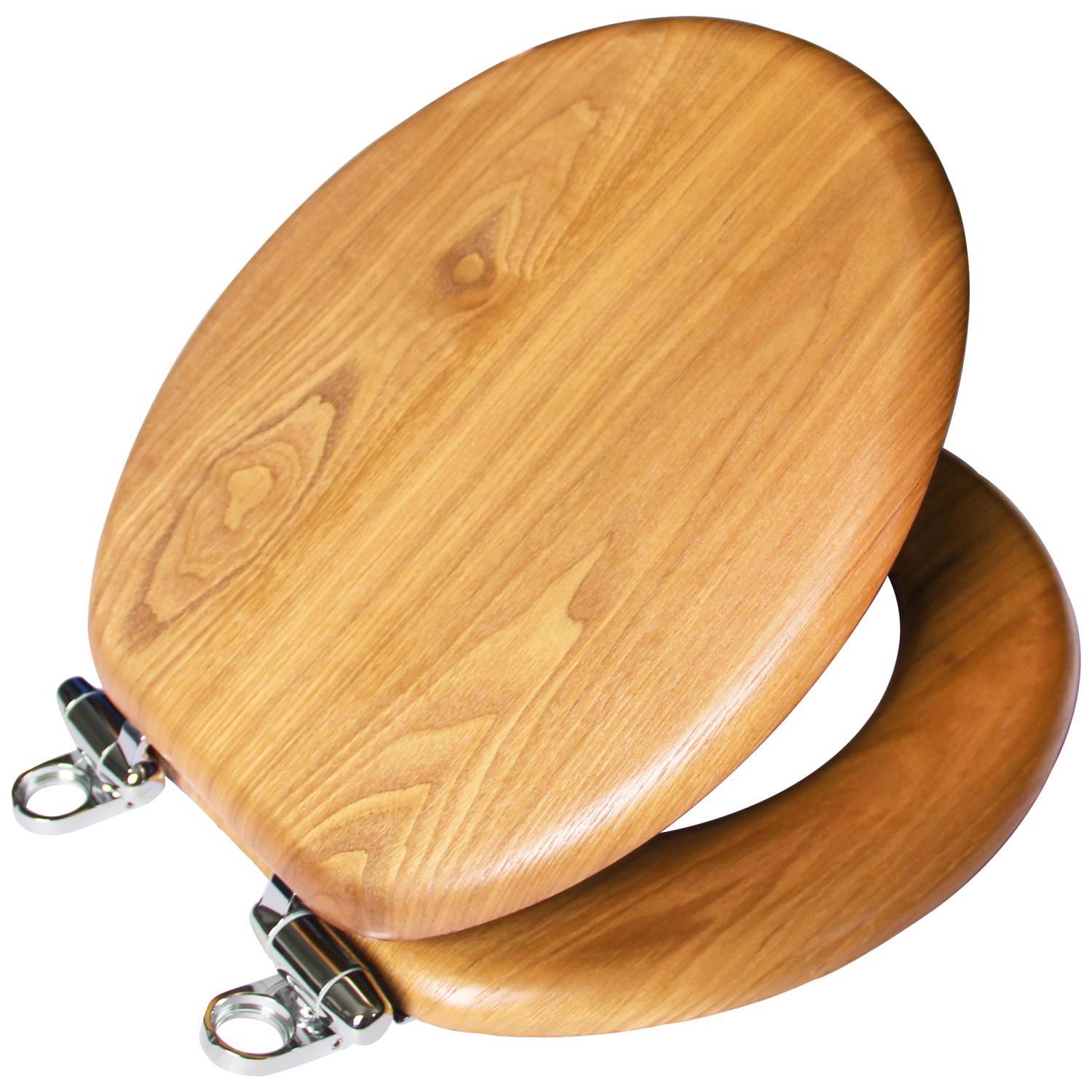 Design House Dalton Round Oak Wood Toilet Seat