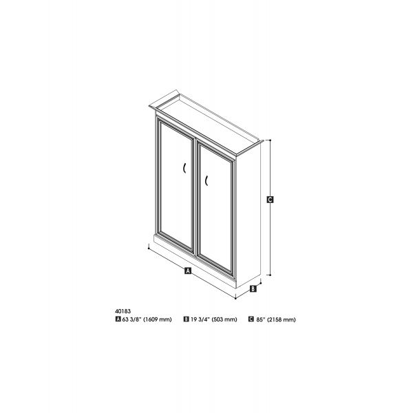 Bestar Versatile by Bestar 64'' Full Wall bed in White