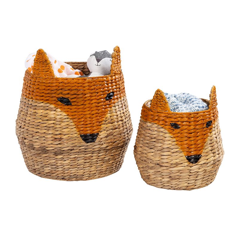 Honey-Can-Do 2-Piece Fox-Shaped Storage Basket Set