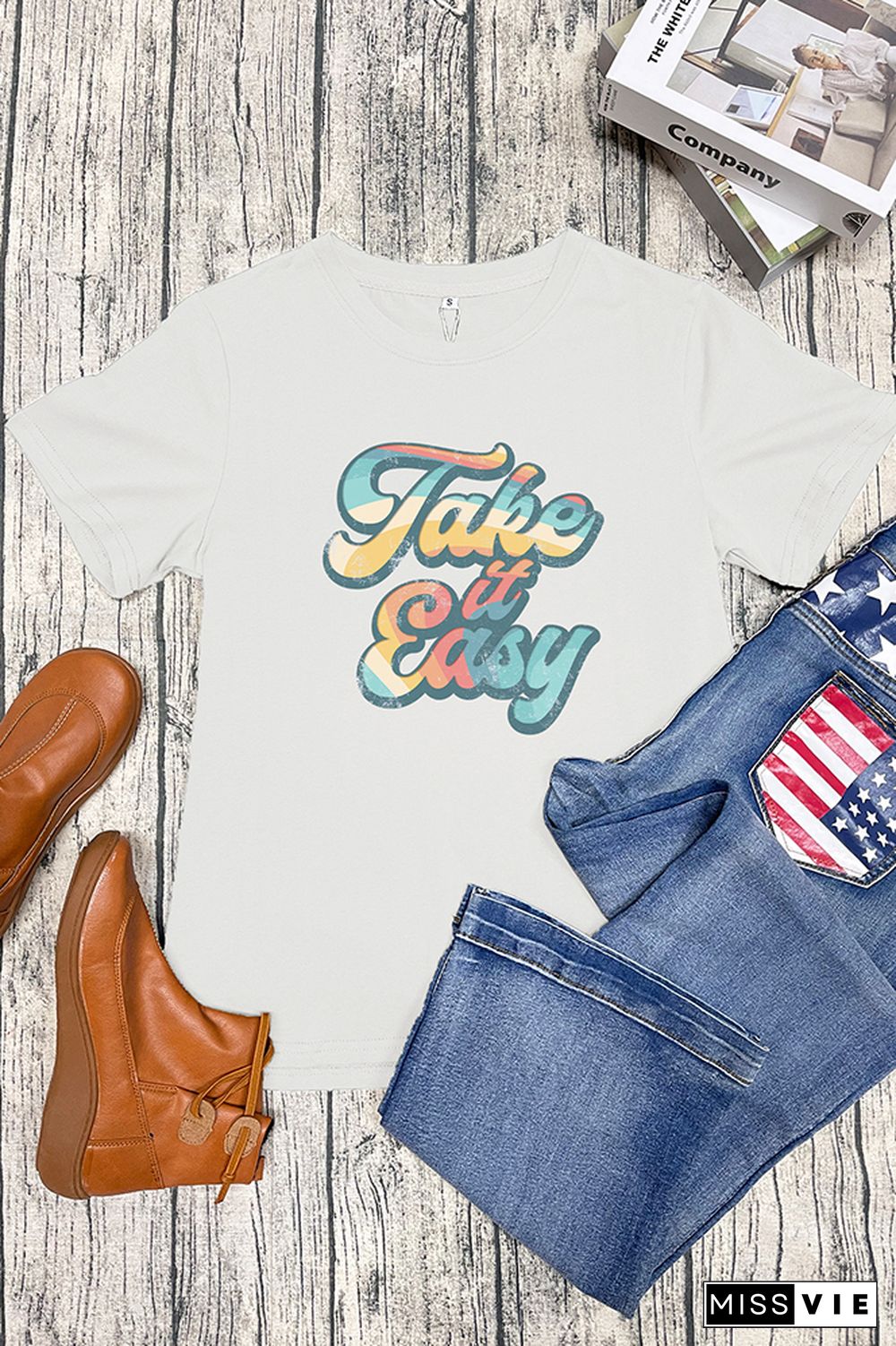 Take It Easy Graphic T-Shirt Wholesale