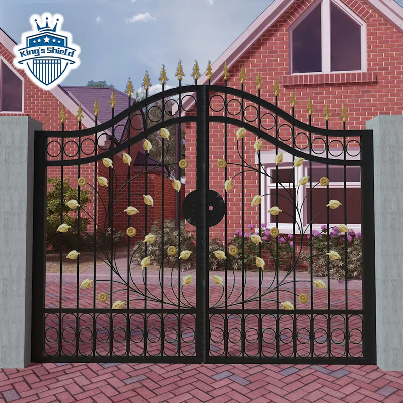 Manufactory supply modern   wrought iron   front gate design