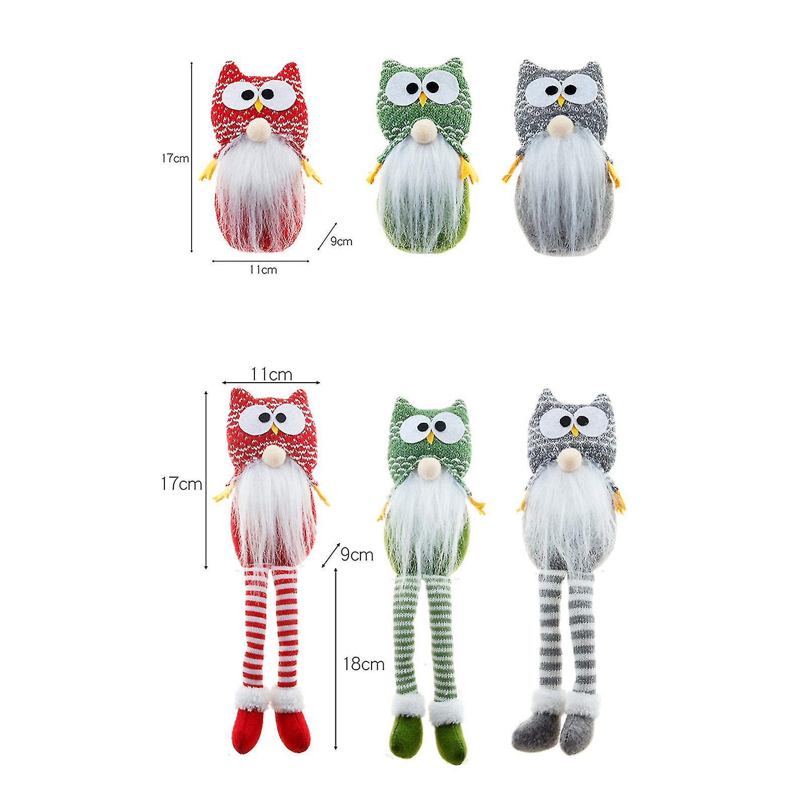 Christmas Doll Cartoon Owl Long-legged Dwarf Dolls Faceless Dwarf Doll Desktop Stuffed Toy Decor