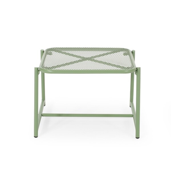 Bucknell Outdoor Iron Metal Mesh Side Table by Christopher Knight Home