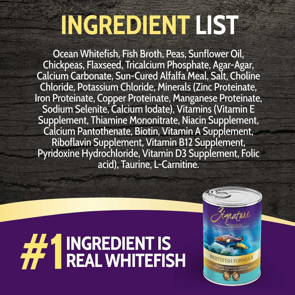 Zignature Whitefish Limited Ingredient Formula Canned Dog Food