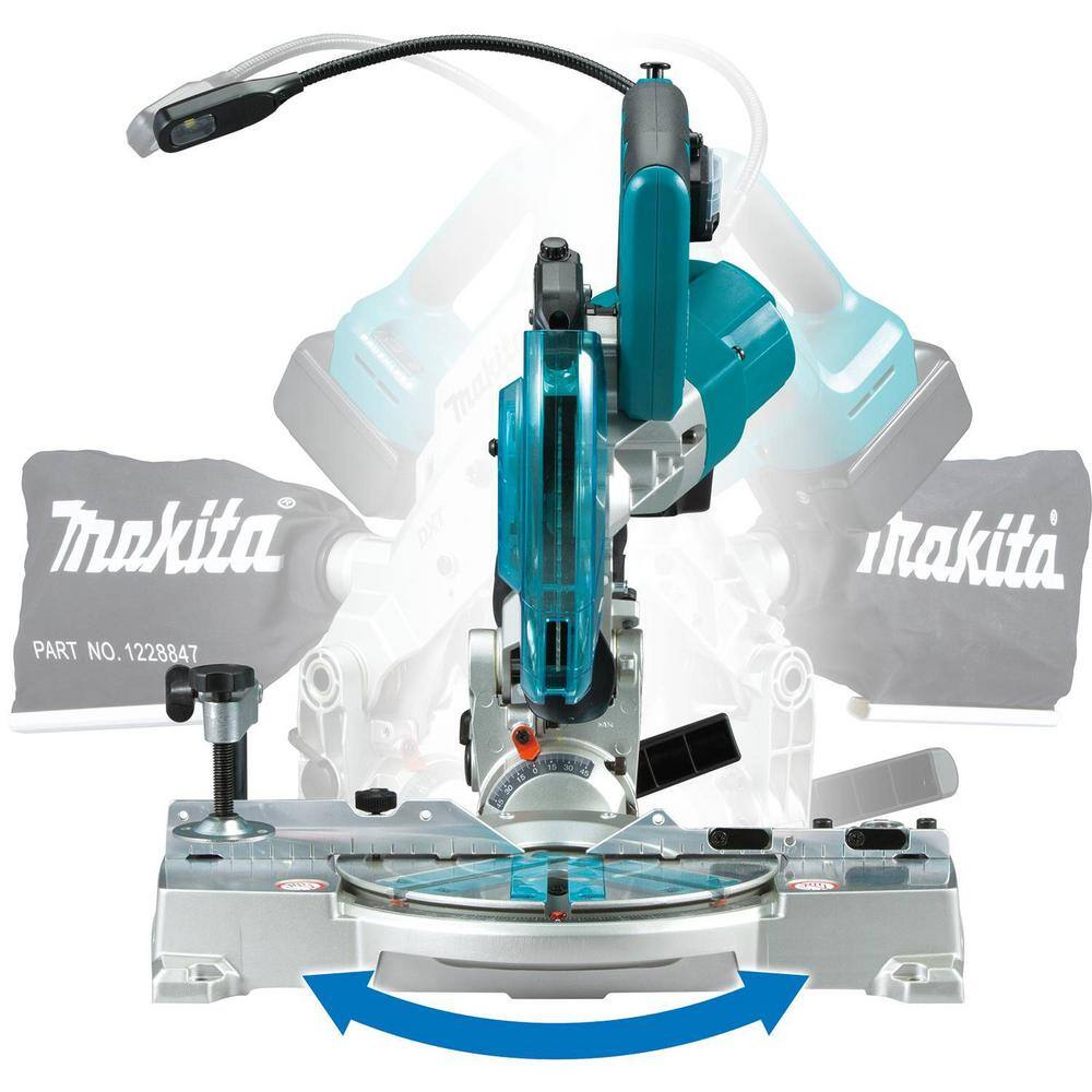 Makita 18V LXT Lithium-Ion Brushless Cordless 6-12 in. Compact Dual-Bevel Compound Miter Saw with Laser (Tool Only) XSL05Z