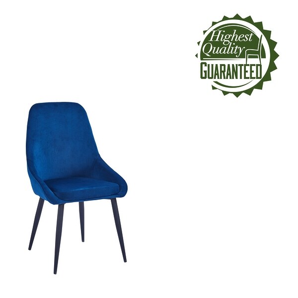 Porthos Home Fern Dining Chairs Set of 2， Velvet Upholstery， Steel Legs