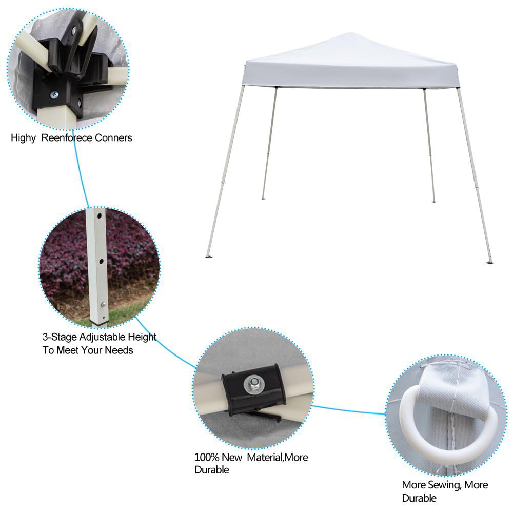 Ktaxon Ez Pop Up Wedding Party Tent Outdoor Patio Folding Gazebo Canopy Shade Shelter 8' x 8'