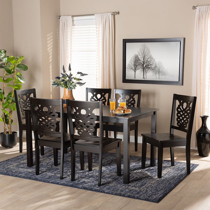 Baxton Studio Luisa Dining 7-Piece Set