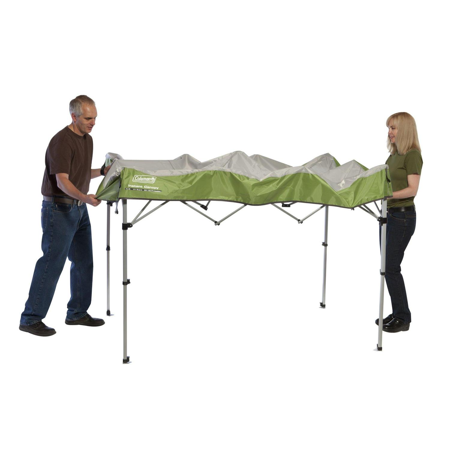 Coleman 78242 x 58242 Canopy Sun Shelter Tent with Instant Setup Green  Crowdfused