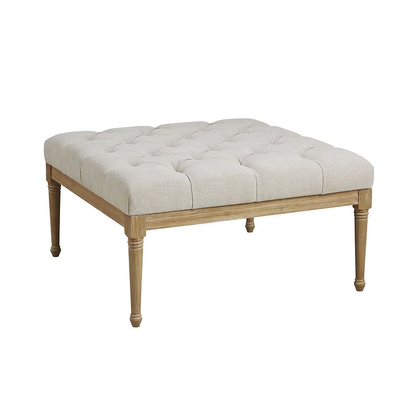 Martha Stewart Bonnieville Button Tufted Upholstered Ottoman