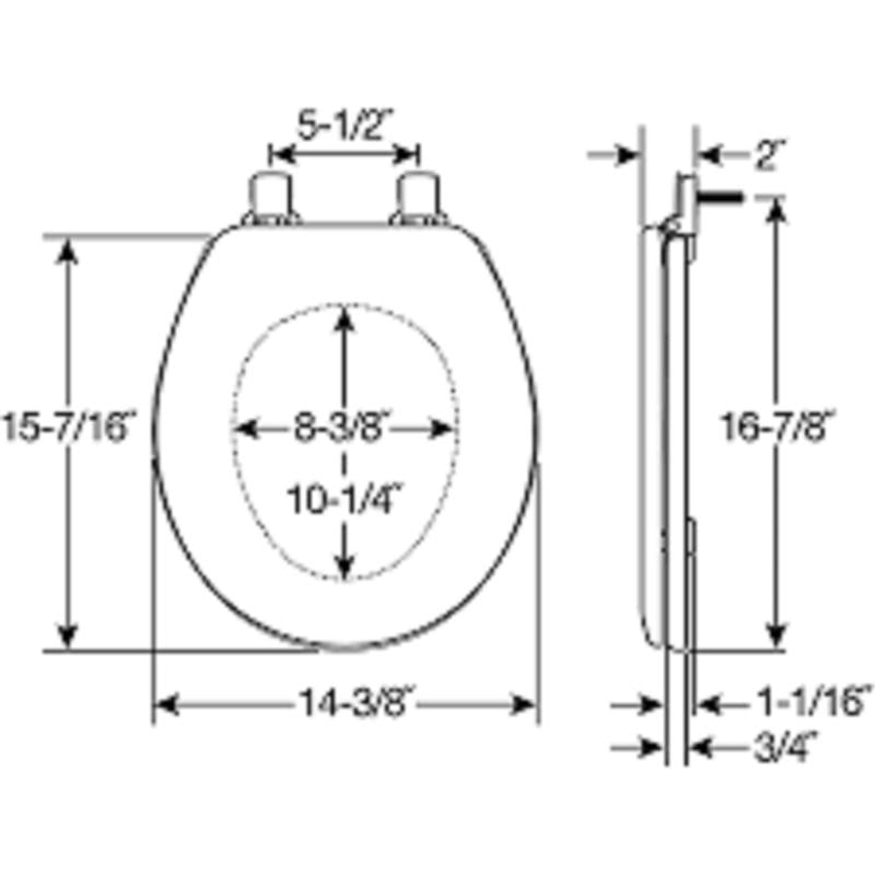 TOILET SEAT RND SILVER