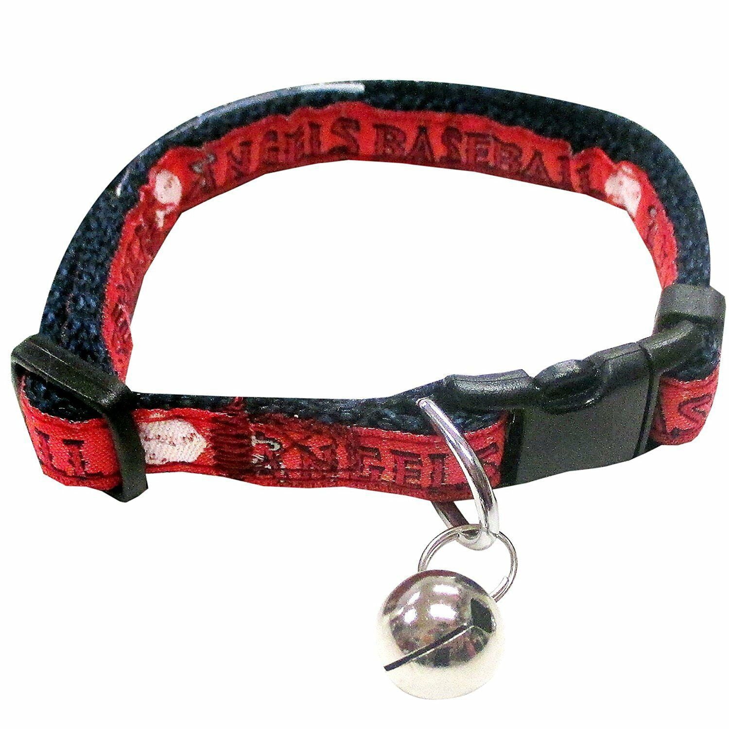 Pets First MLB Los Angeles Angels Adjustable， Breakaway Cat Collar， Durable Nylon with Jingle Bell in 29 MLB teams