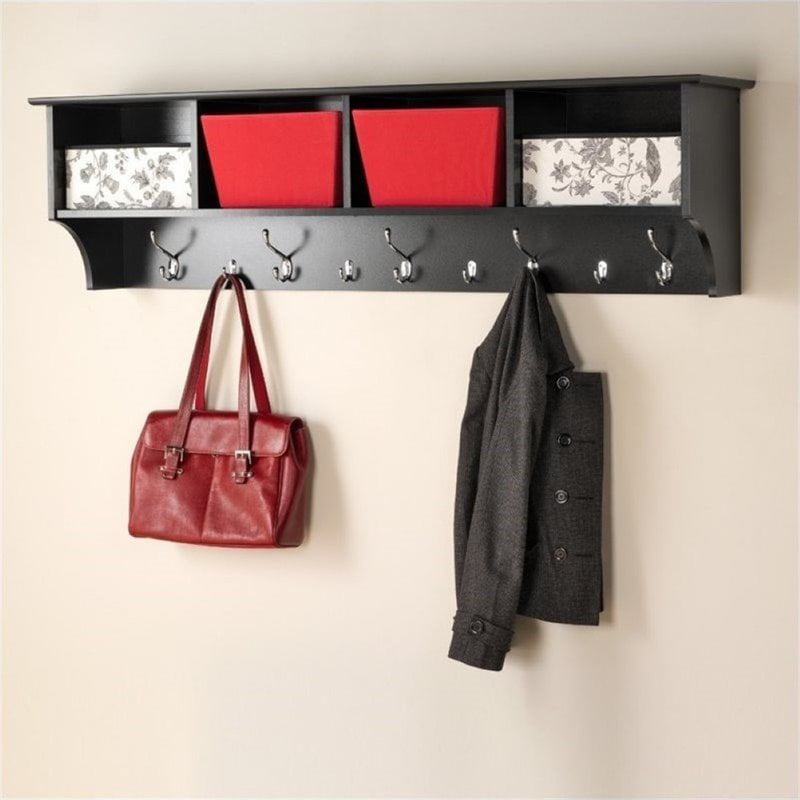 Pemberly Row Wall Hanging Coat Rack in Black