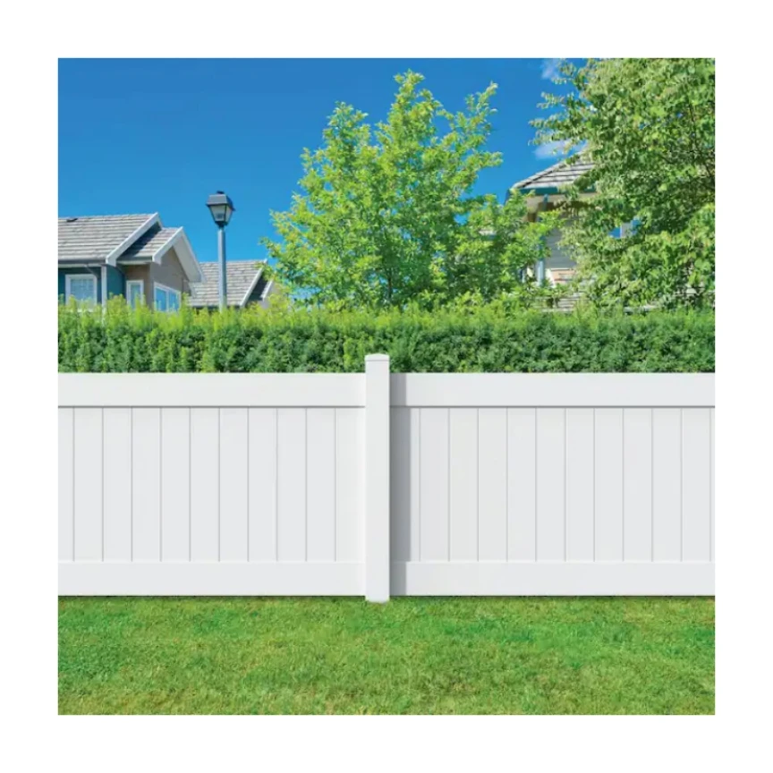 Hot Sale 6' x 8' White PVC Privacy Fence panel fencing trellis gates