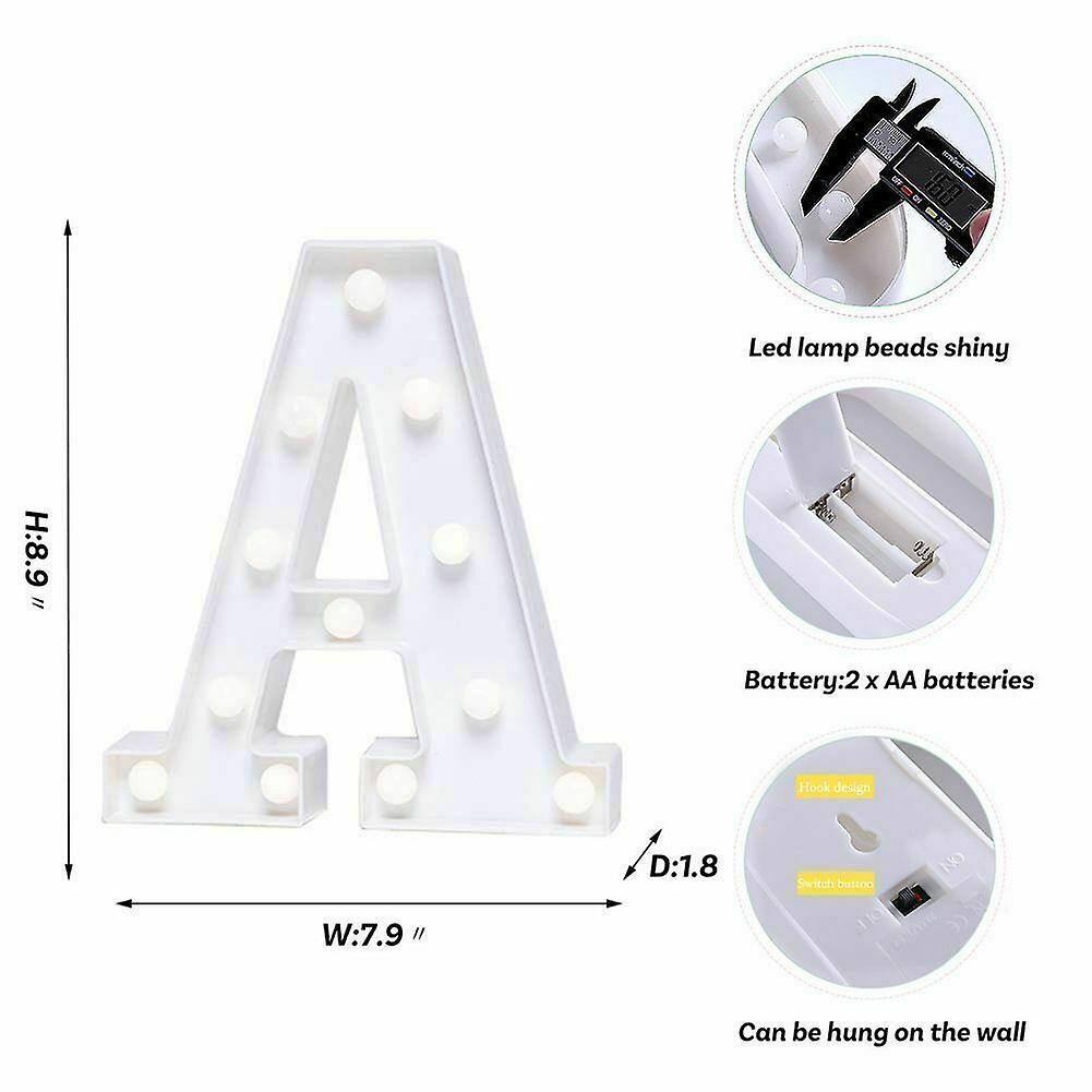 Led Marquee Letter Light 'bar' Vintage Alphabet Light Up Sign Wedding Party Diy