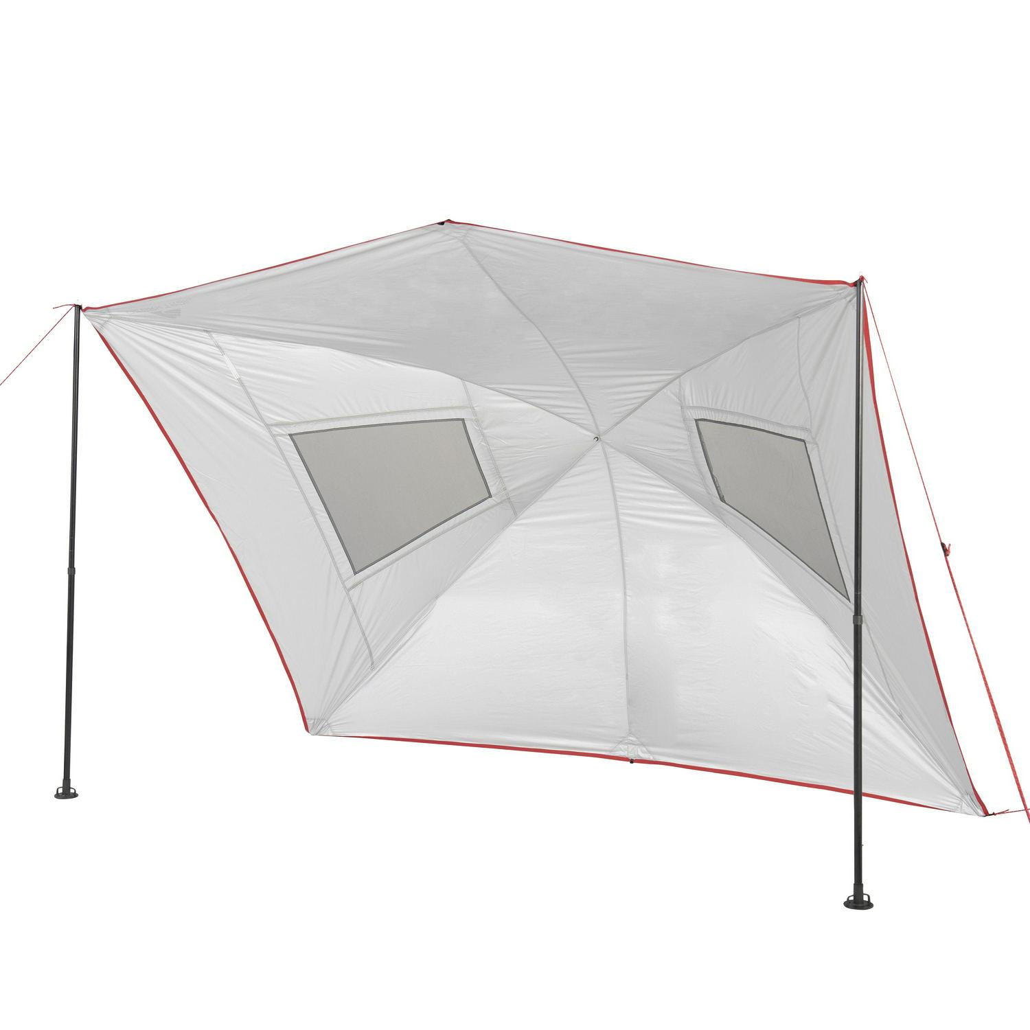 Ozark Trail 9 ft. x 7 ft. Gray Multi-Purpose Sunshade Beach Tent， with UV Protection