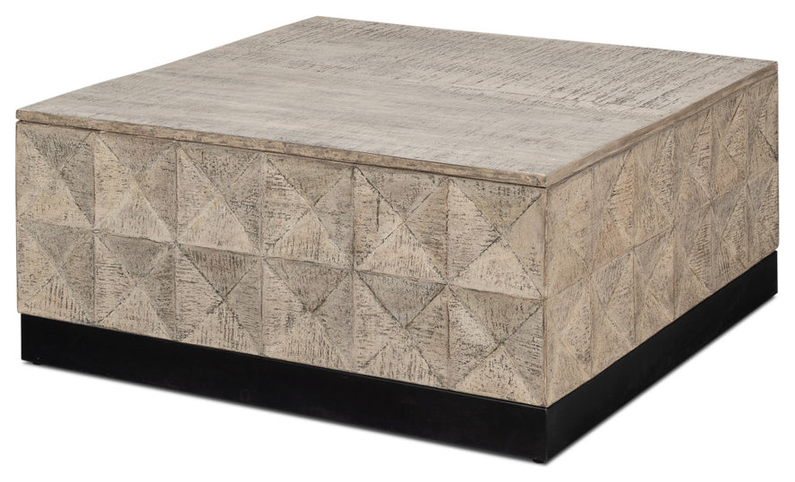 Geo Coffee Table Square Large 36 quot  Eclectic   Coffee Tables   by Sideboards and Things  Houzz