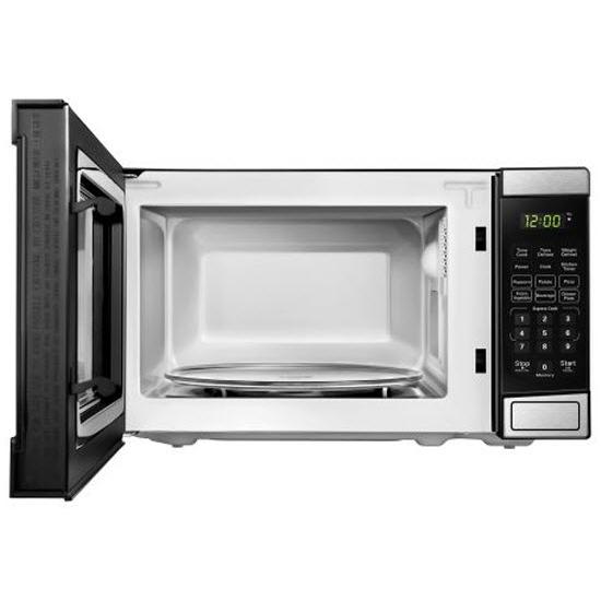 Danby 17-inch, 0.7 cu.ft. Countertop Microwave Oven with 6 Auto Cook Options DBMW0721BBS