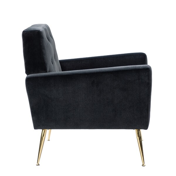 Lilia Contemporary Upholstered Armchair with Tufted Back by HULALA HOME