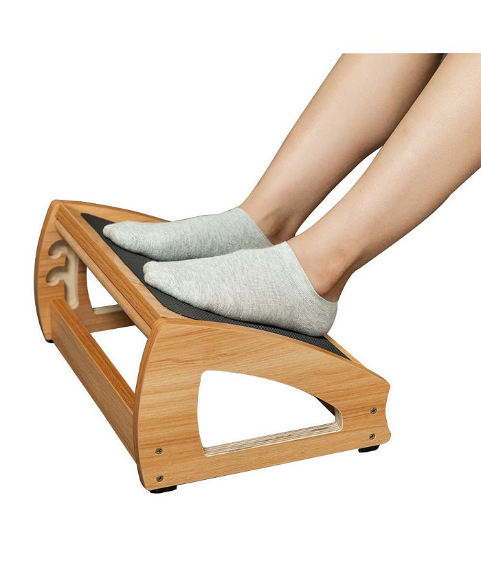 StrongTek 3 Adjustable Heights Under Desk Footrest Improves Posture And Blood Circulation Hold Up To 400lbs