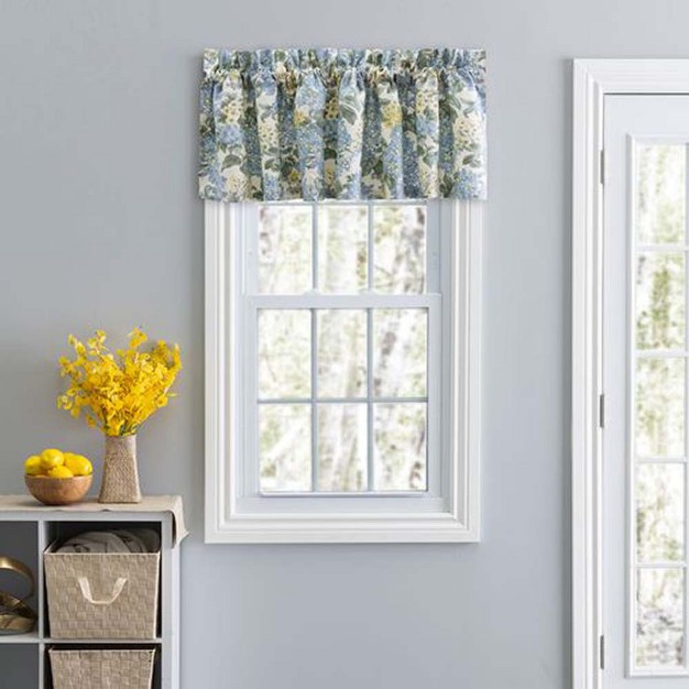 Rod Pocket Window Tailored Valance 70 quot x12 quot Blue