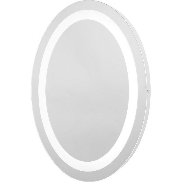 Progress Lighting Captarent 1 light Oval Led Illuminated Mirror White Frosted Shade