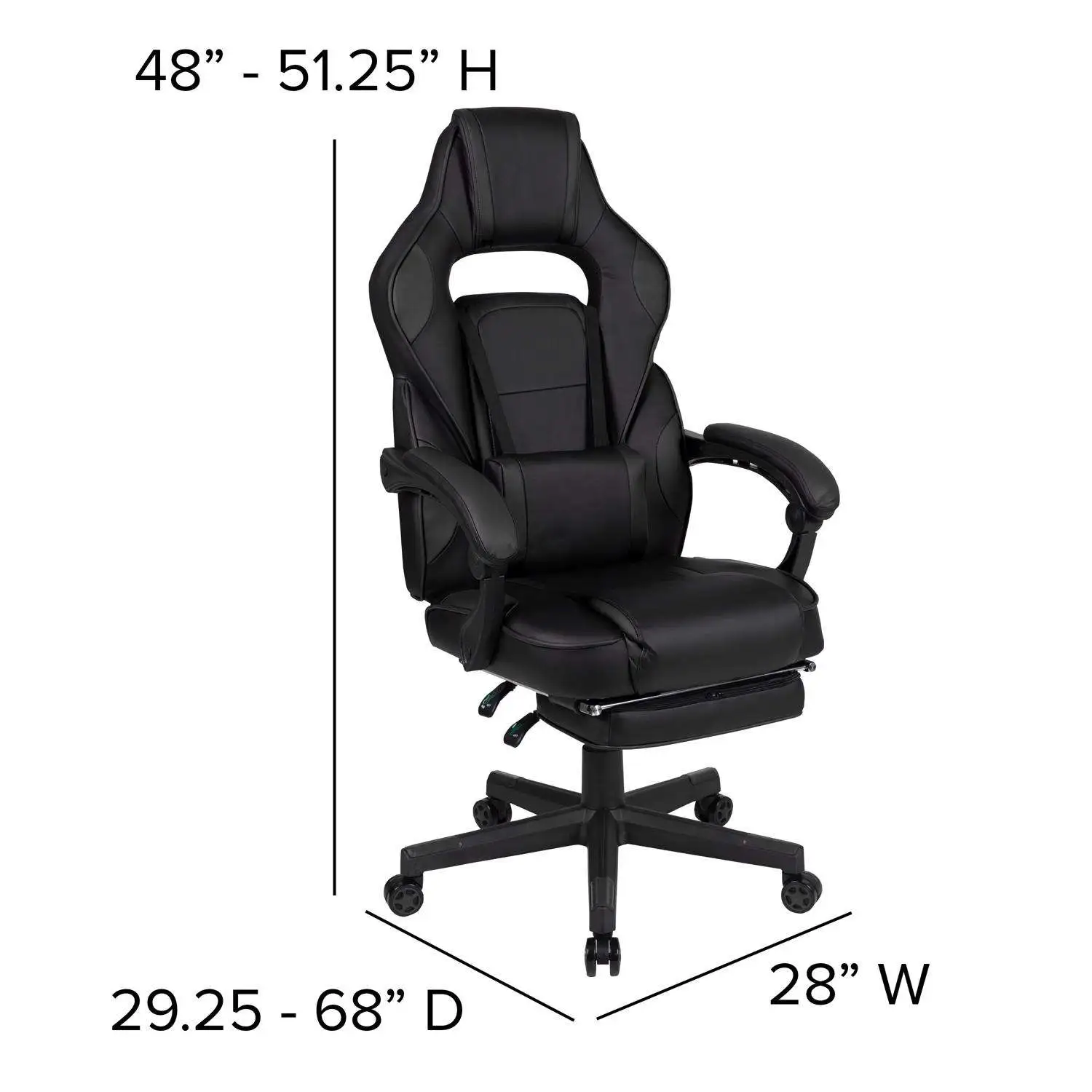 X40 Black Faux Leather Office Chair