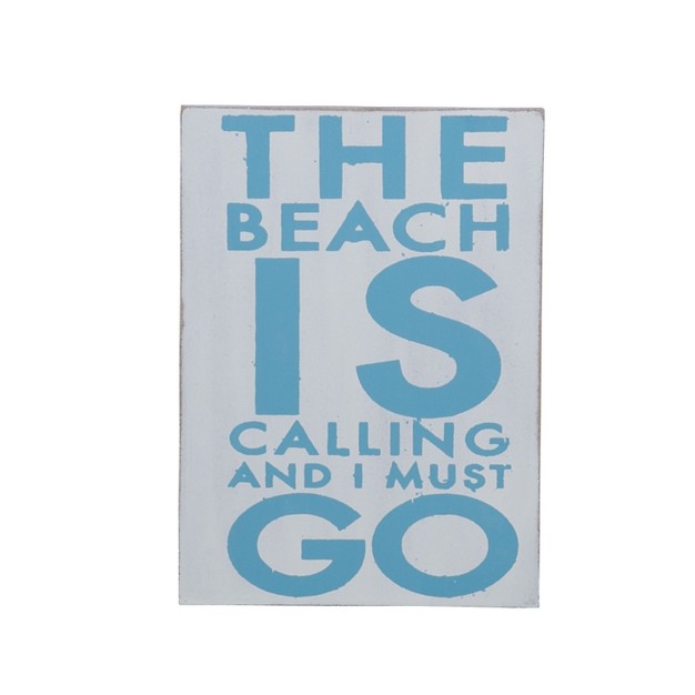 Beachcombers The Beach Is Calling Coastal Plaque Sign Wall Hanging Decor Decoration For The Beach 5 X 0 5 X 7 Inches