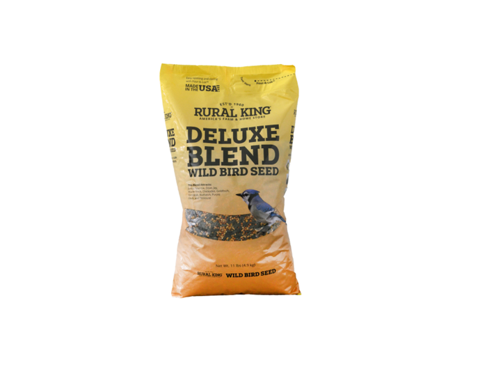 Rural King Deluxe Blend， Wild Bird Seed， 11 lb. Bag