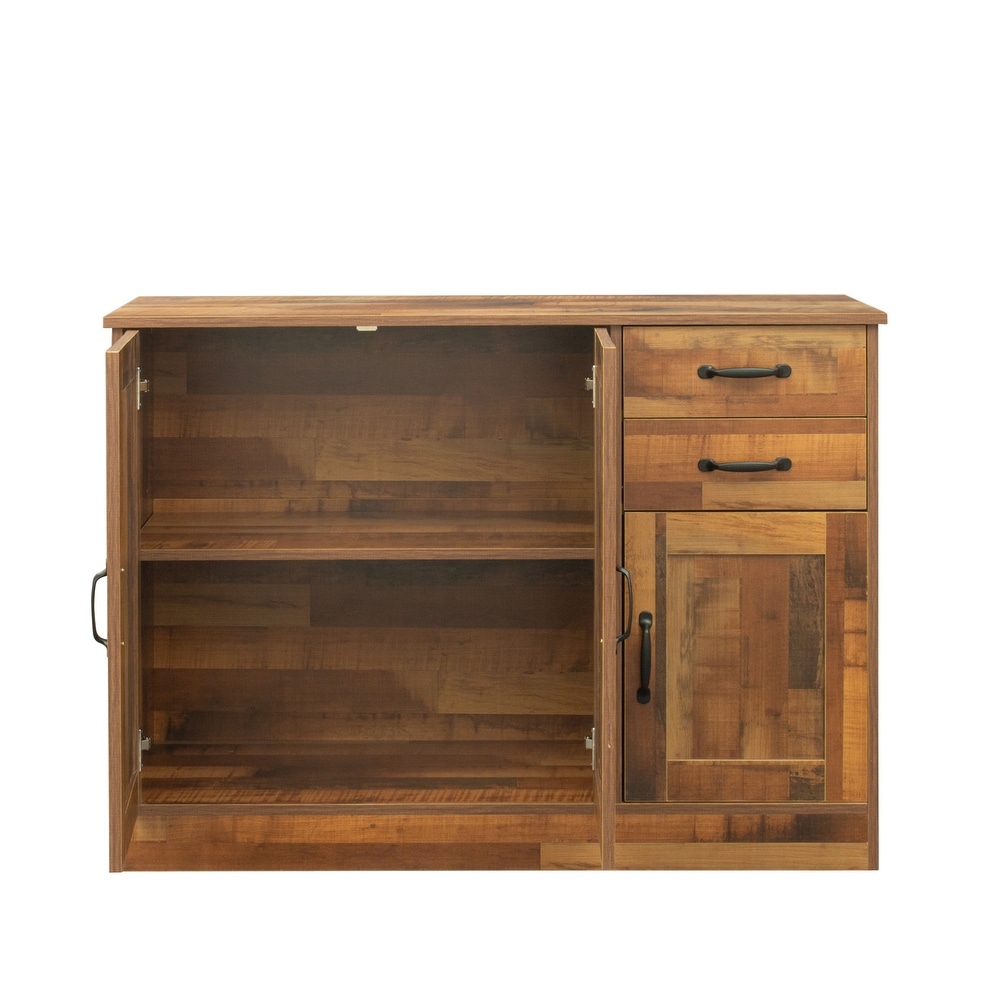 Wood Buffet Sideboard with 2 Doors  1 Storage and 2 Drawers