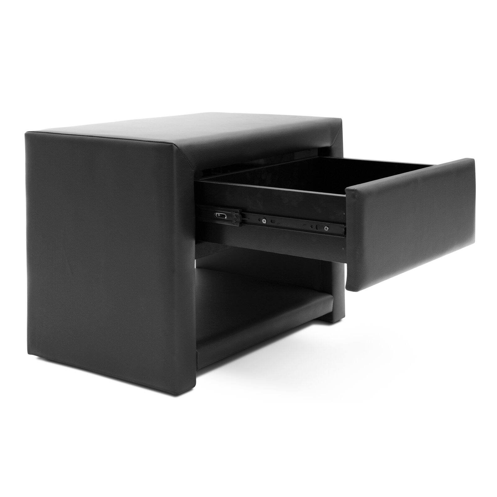 Baxton Studio Massey Upholstered Modern Nightstand