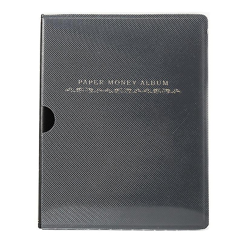 60 Pockets Soft Leather Notes Album Banknote Paper Money Collection Stamps Book Storage Album