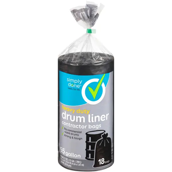 Simply Done 18-Count 55 Gallon Heavy Duty Drum Liner