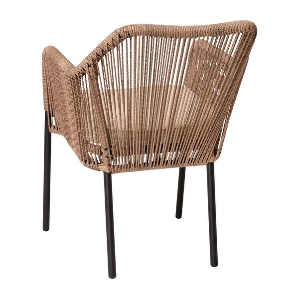 Woven Indoor/Outdoor Stacking Club Chairs