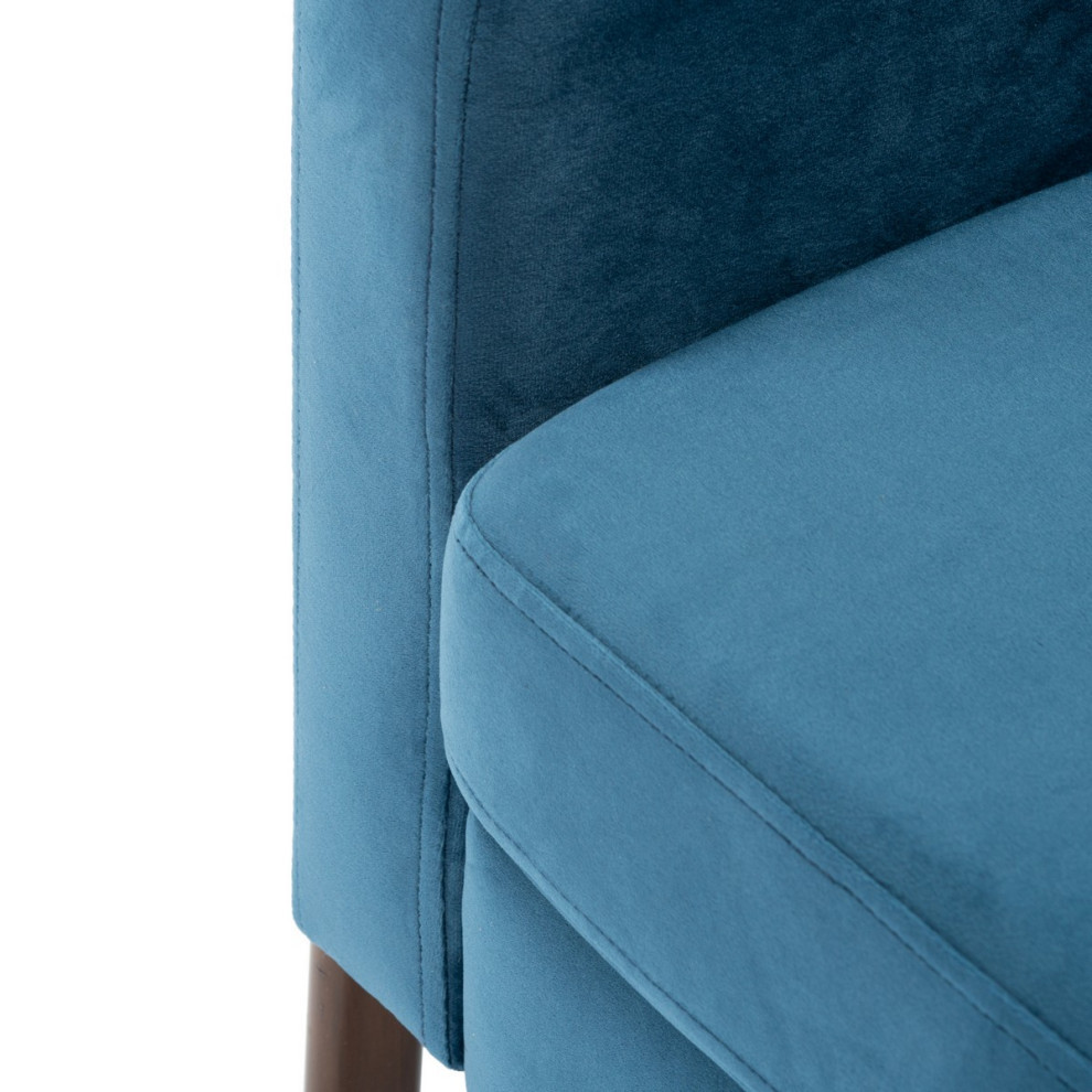 Donald Sofa Accent Chair Blue Velvet   Midcentury   Armchairs And Accent Chairs   by V.S.D Furniture  Houzz